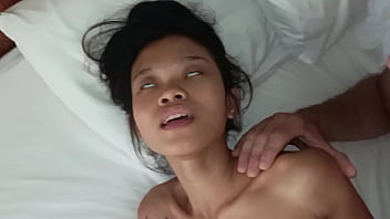 A tiny and beautiful face reaches new heights with her first anal experience on New Year's Eve!