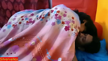 A hot Indian wife engages in passionate sex under the bed with her lover, featuring taboo and anal acts